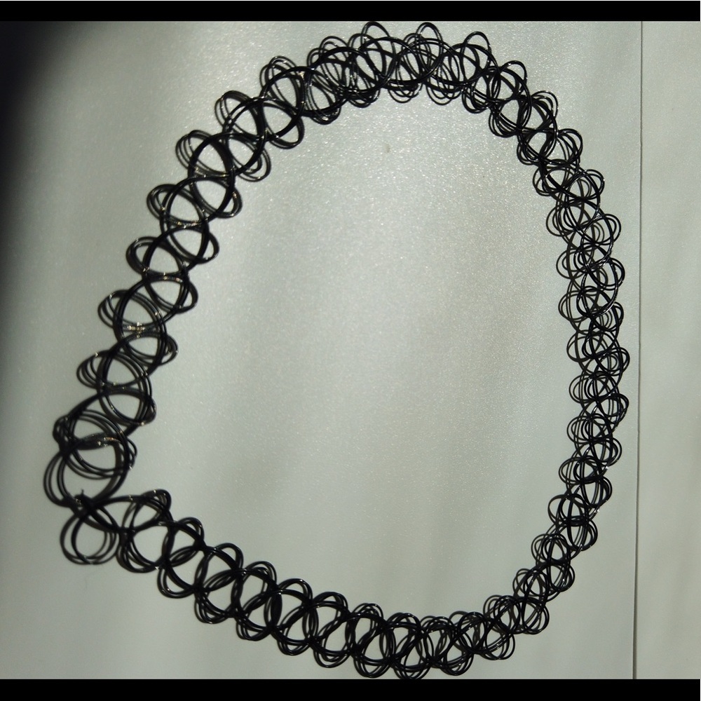 Black tattoo choker necklace <3